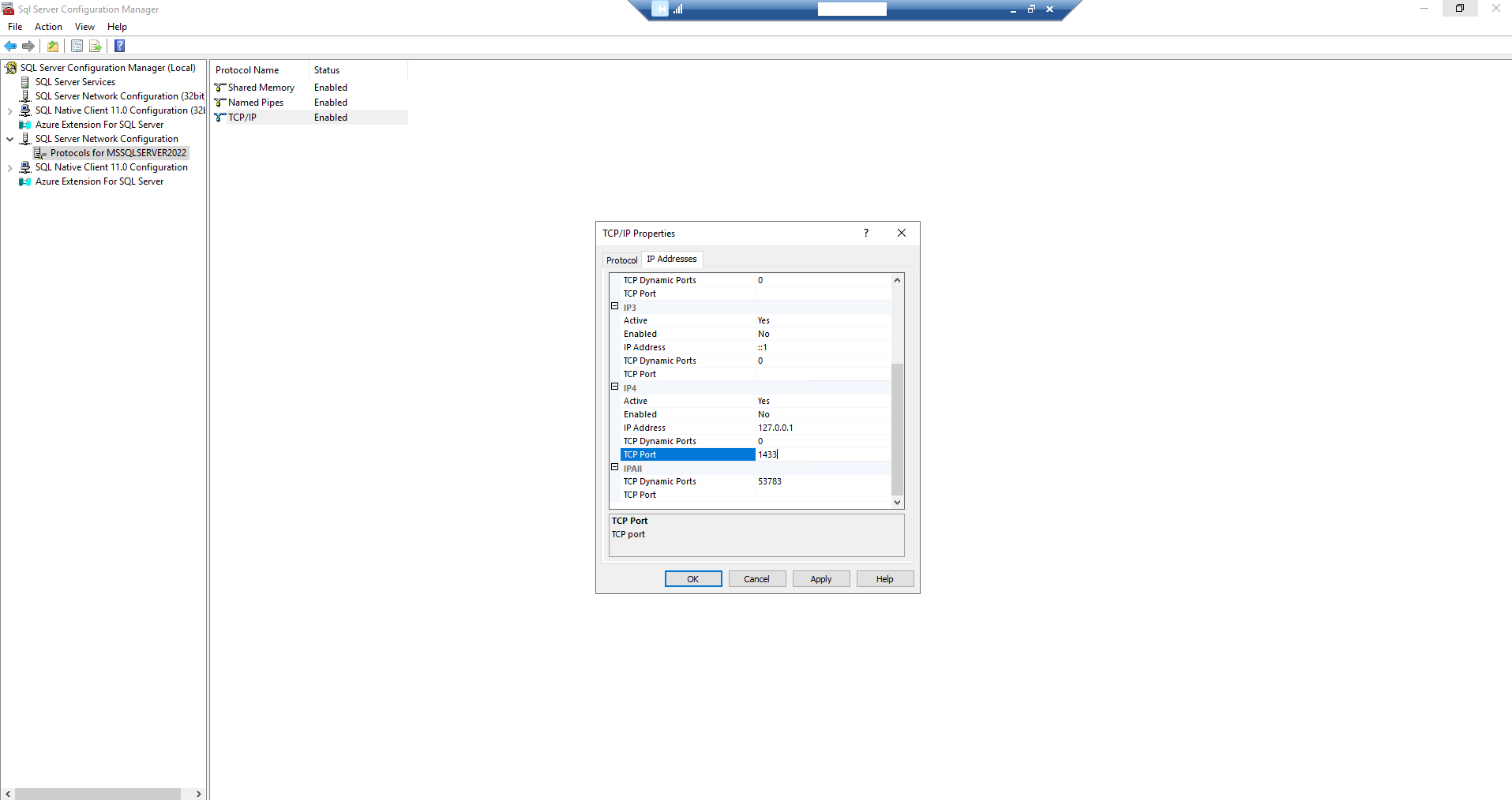1 Enabling TCP/IP in the SQL Server Troubleshooting